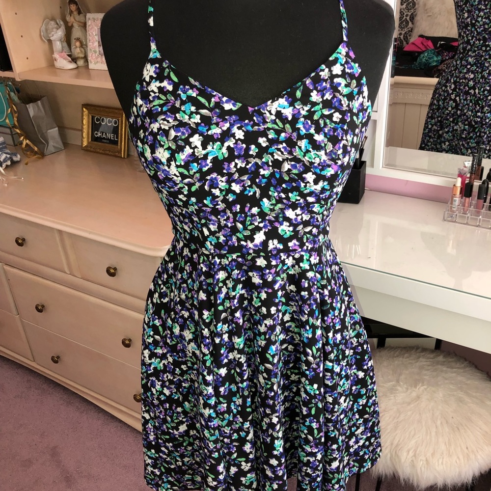 Flower printed dress